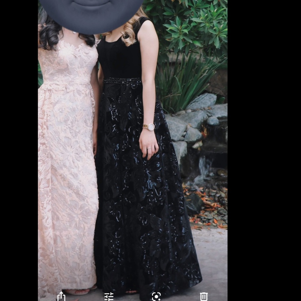 Black velvet dress